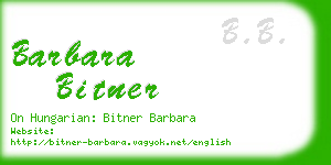 barbara bitner business card